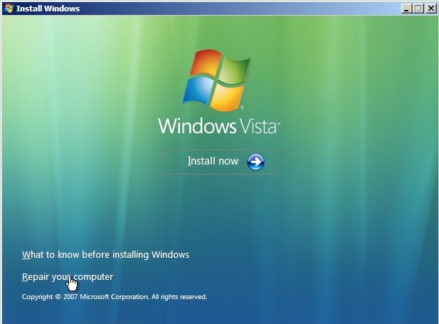 Windows Vista Step Backward